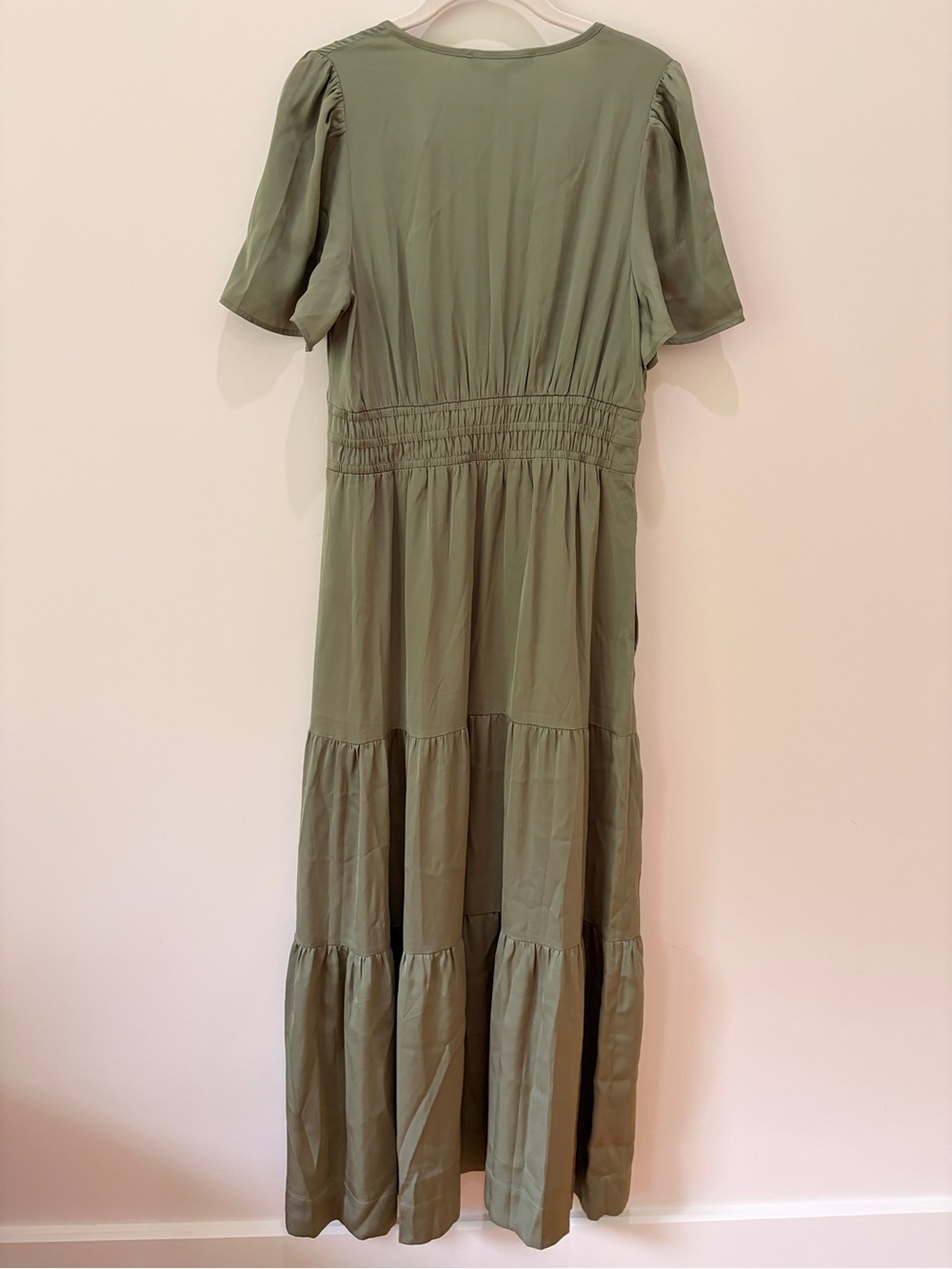 Quince Stretch Silk Tiered Maxi Dress with Smocked Waist - Picture 5 of 6
